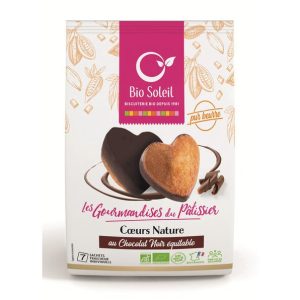 Bio Soleil Coeurs Nature au Chocolat Noir 180G