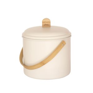 Pebbly Seau à Composte en Acier / Bomboo  7L