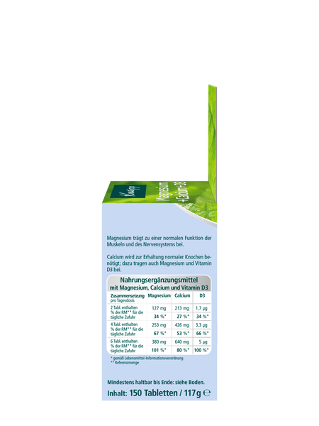 Kneipp Magnésium + Calcium + D3 150 capsules – Image 3