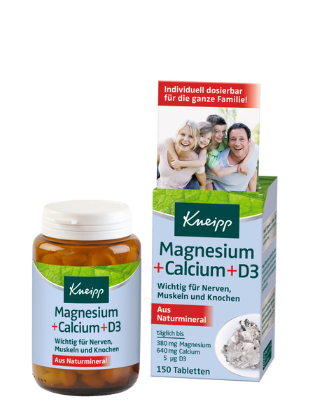 Kneipp Magnésium + Calcium + D3 150 capsules