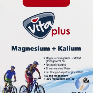 Vita Plus Bâtonnets de Magnésium + Kalium, 30 bâtons