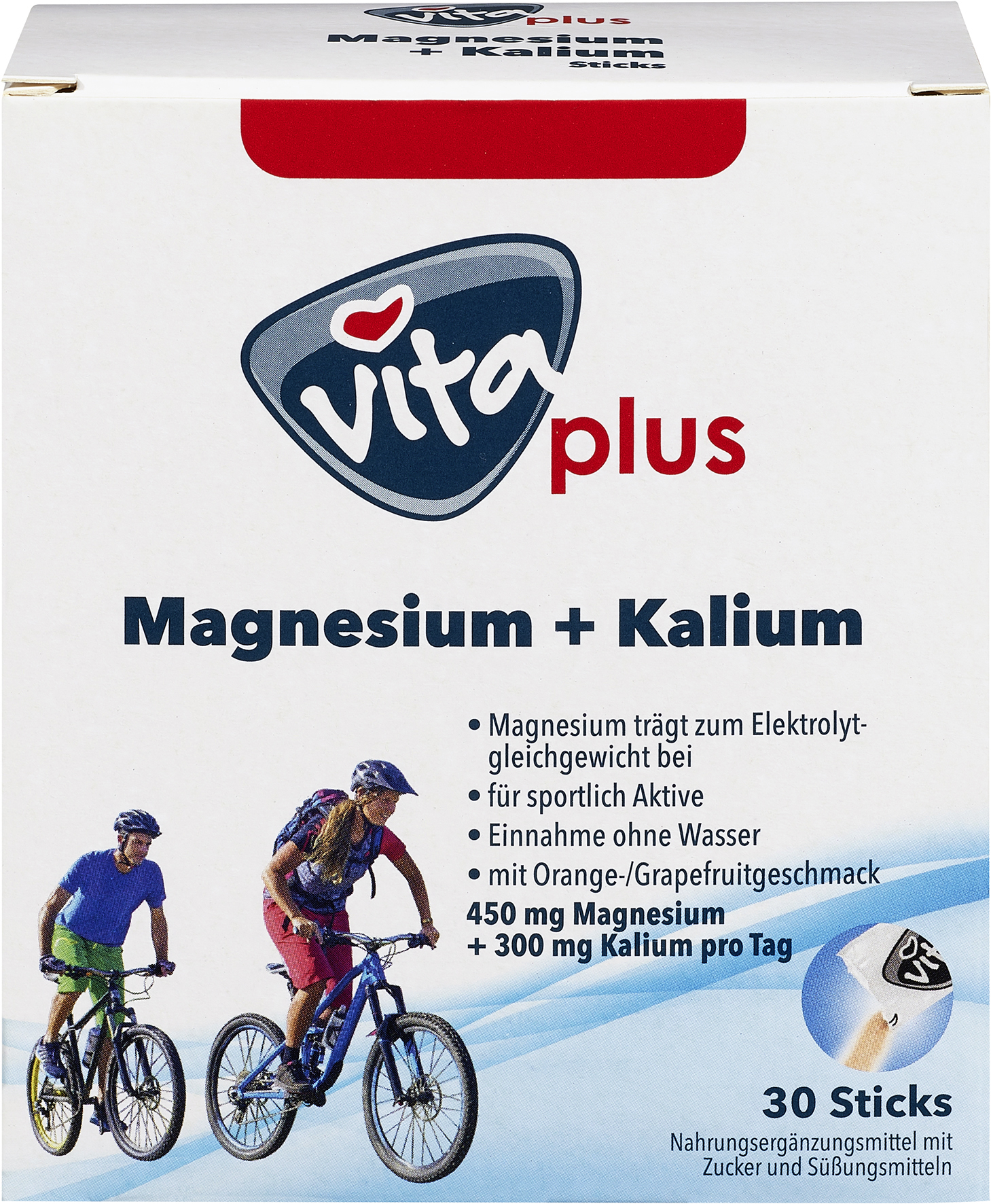 Vita Plus Bâtonnets de Magnésium + Kalium, 30 bâtons