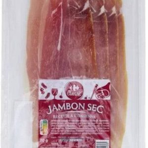 Jambon Sec de Porc Recette Italienne Carrefour 70 g