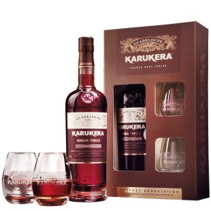 KARUKERA Rhum vieux réserve spéciale 42%, coffret 2 verres