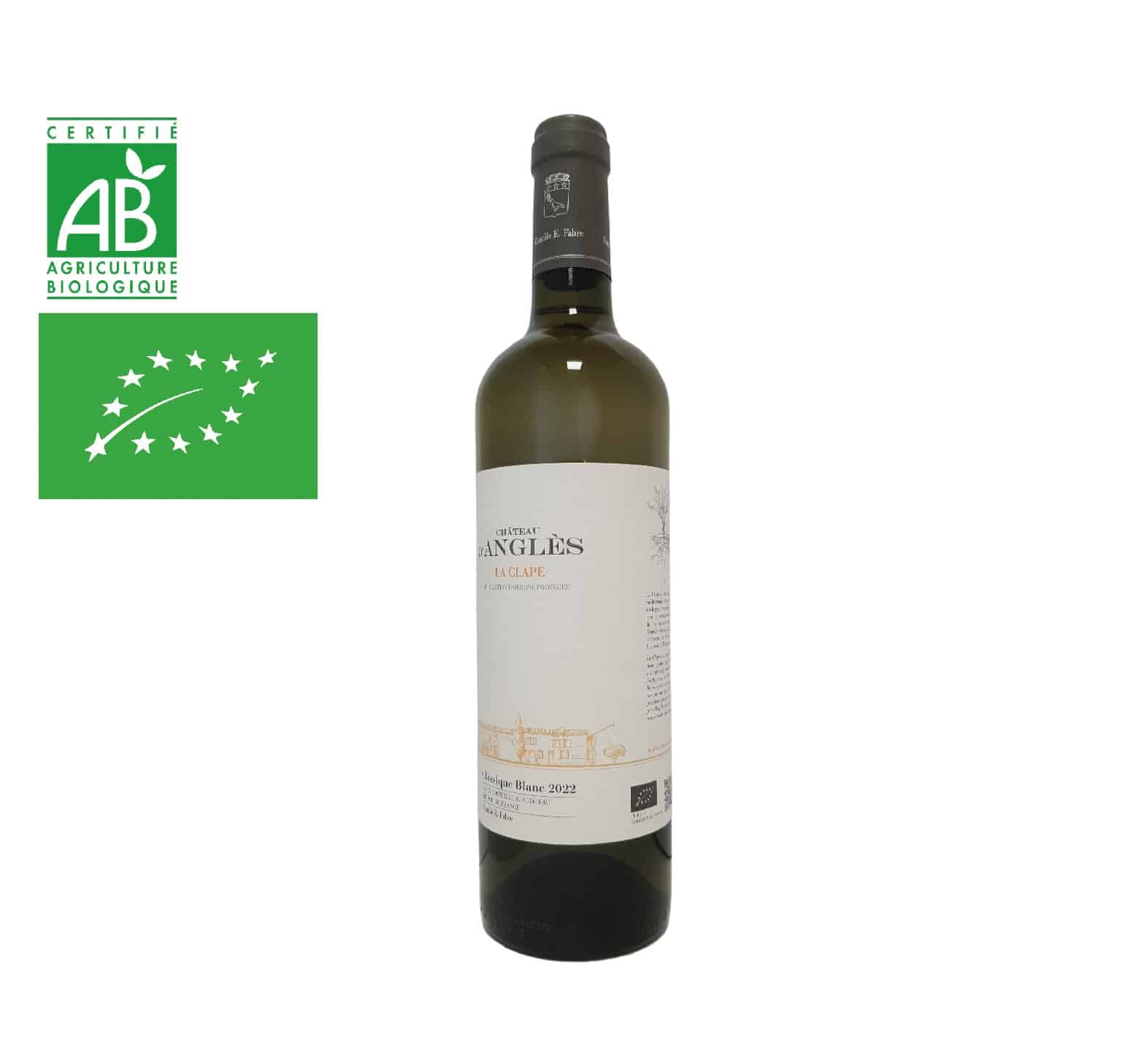 Famille Fabre “Château d’Angles” A.O.P. LA CLAPE Classique Blanc 2022 Bouteille 75cl