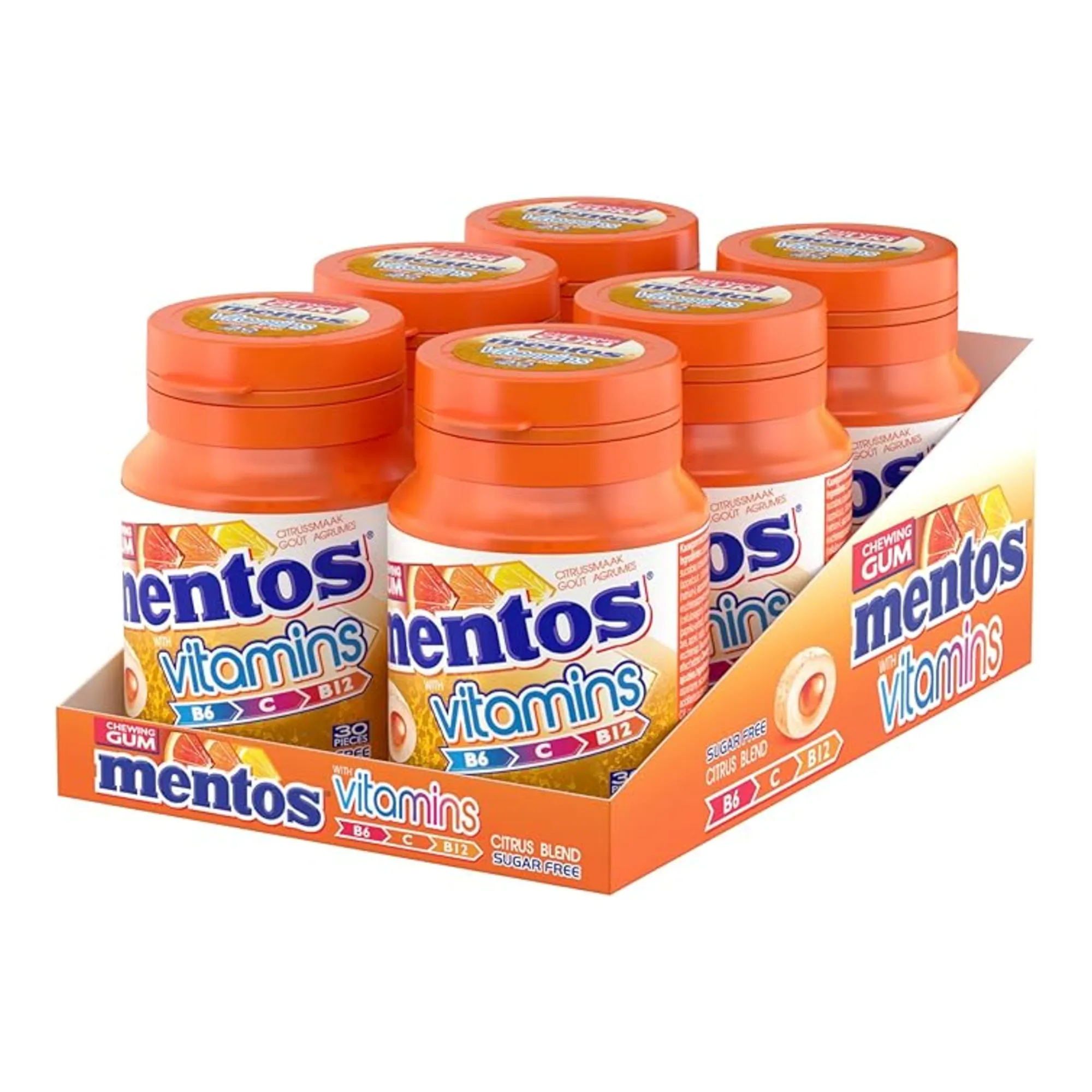 Mentos Gum Vitamins 60 gr (6x 30 stuks) – Image 2