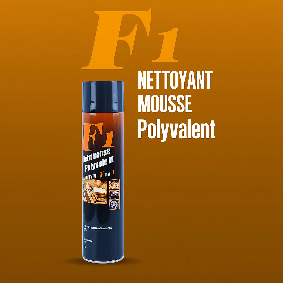 F1 Nettoyant Mousse Polyvalent – Spray Nettoyant Multi-Surface Haute Performance (650 ml) – Image 3
