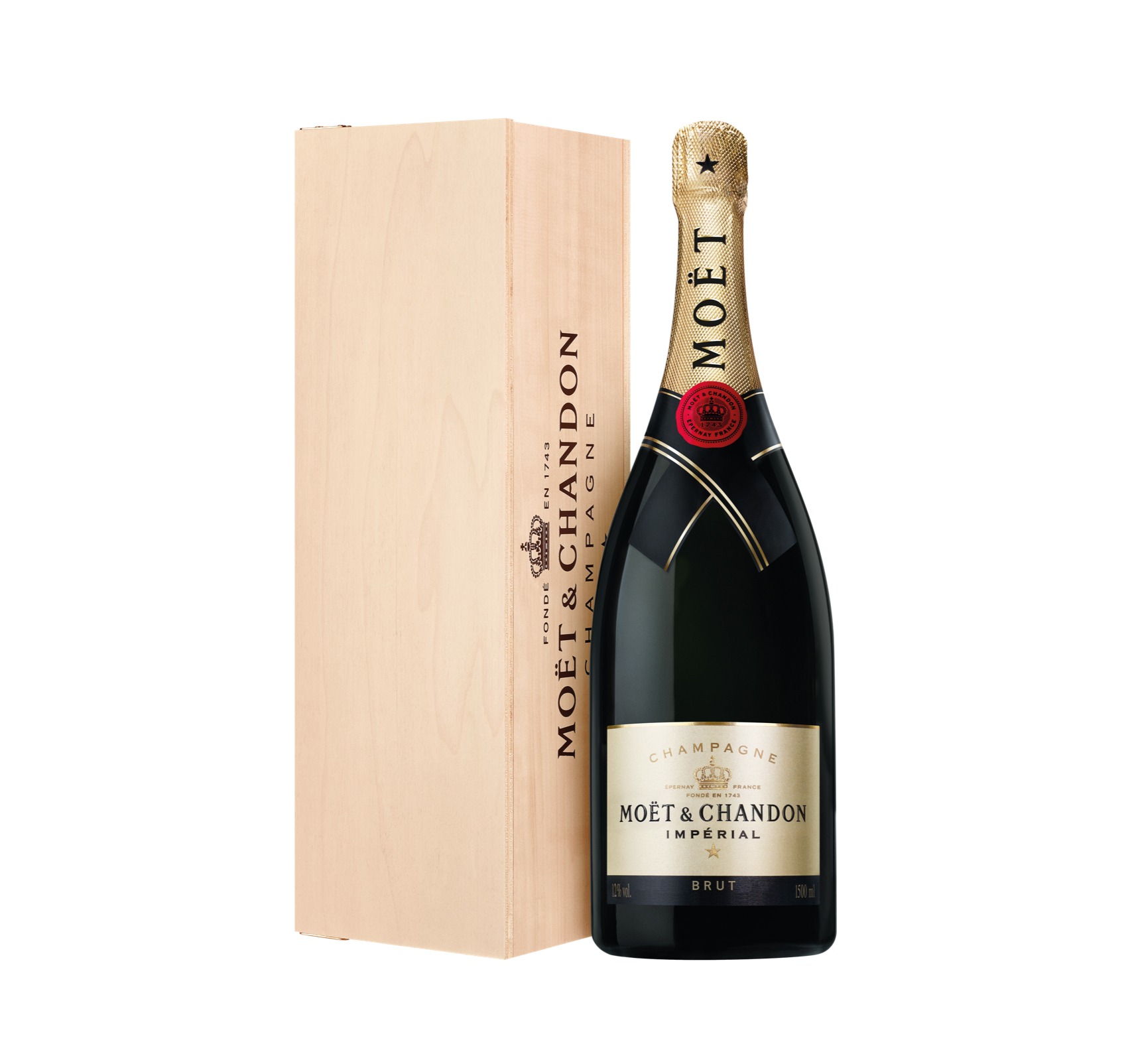 MOËT & CHANDON “IMPÉRIAL” N.M. Champagne Brut Magnum 1,5L en Caisse Bois