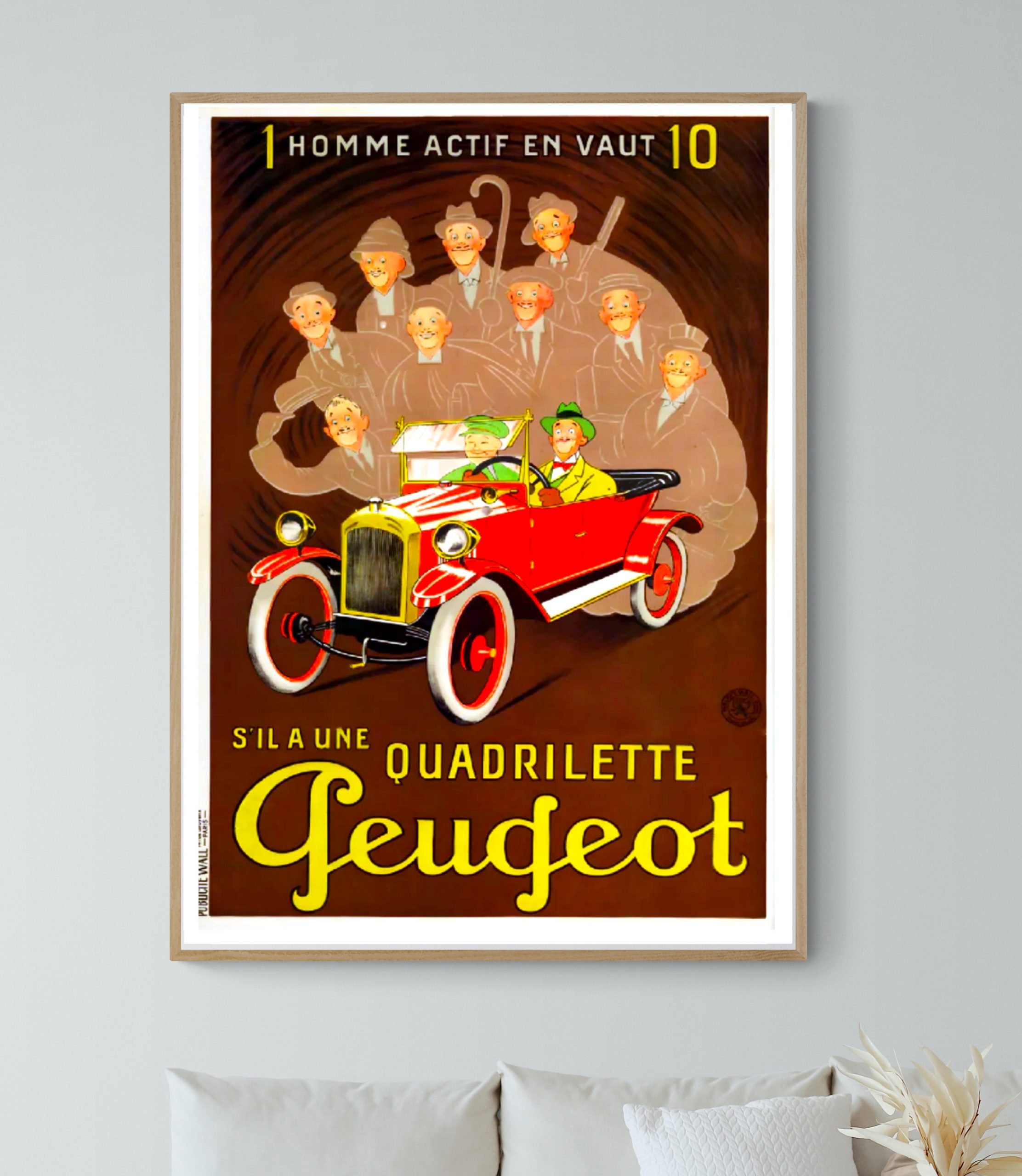 Affiche S’il a une Quadrilette Peugeot