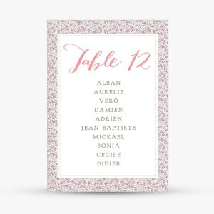 Carte Plan de table Eloise