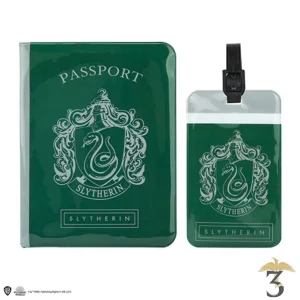 Couverture de passeport + porte-étiquette serpentard