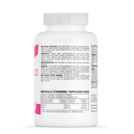 OstroVit Biotine 10 000 MAX 60 comprimés – Image 2