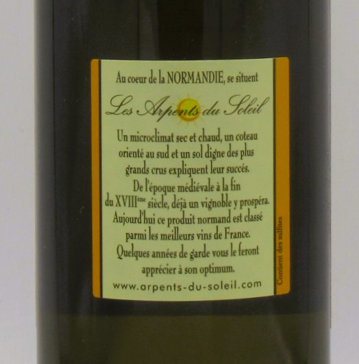 IGP du Calvados Grisy Auxerrois Les Arpents du Soleil 2018 – Image 2