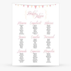 Plan de table Mini Fanions