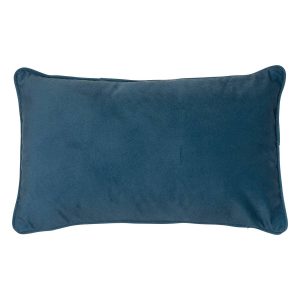 Coussin en velours bleu nuit 30×50
