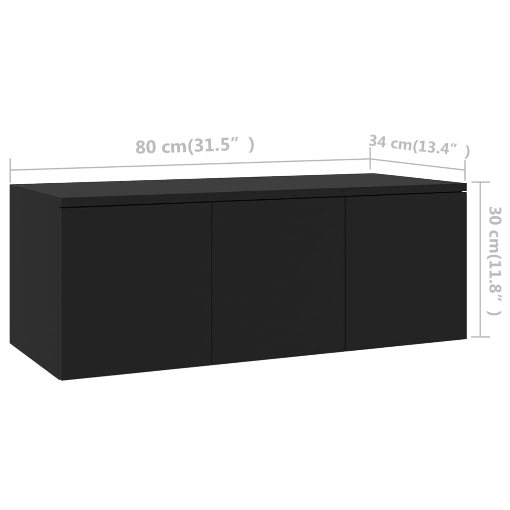 Meuble TV en bois noir 80×35 (MARKETPLACE) – Image 4