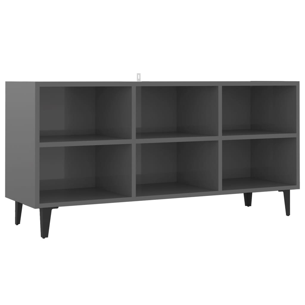 Meuble TV en bois gris laqué 105×50 (MARKETPLACE) – Image 3