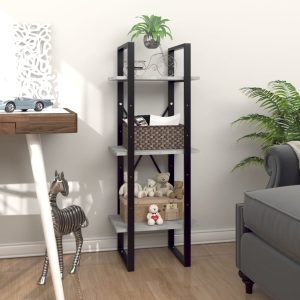 Etagère en bois gris et métal 40×100 (MARKETPLACE)