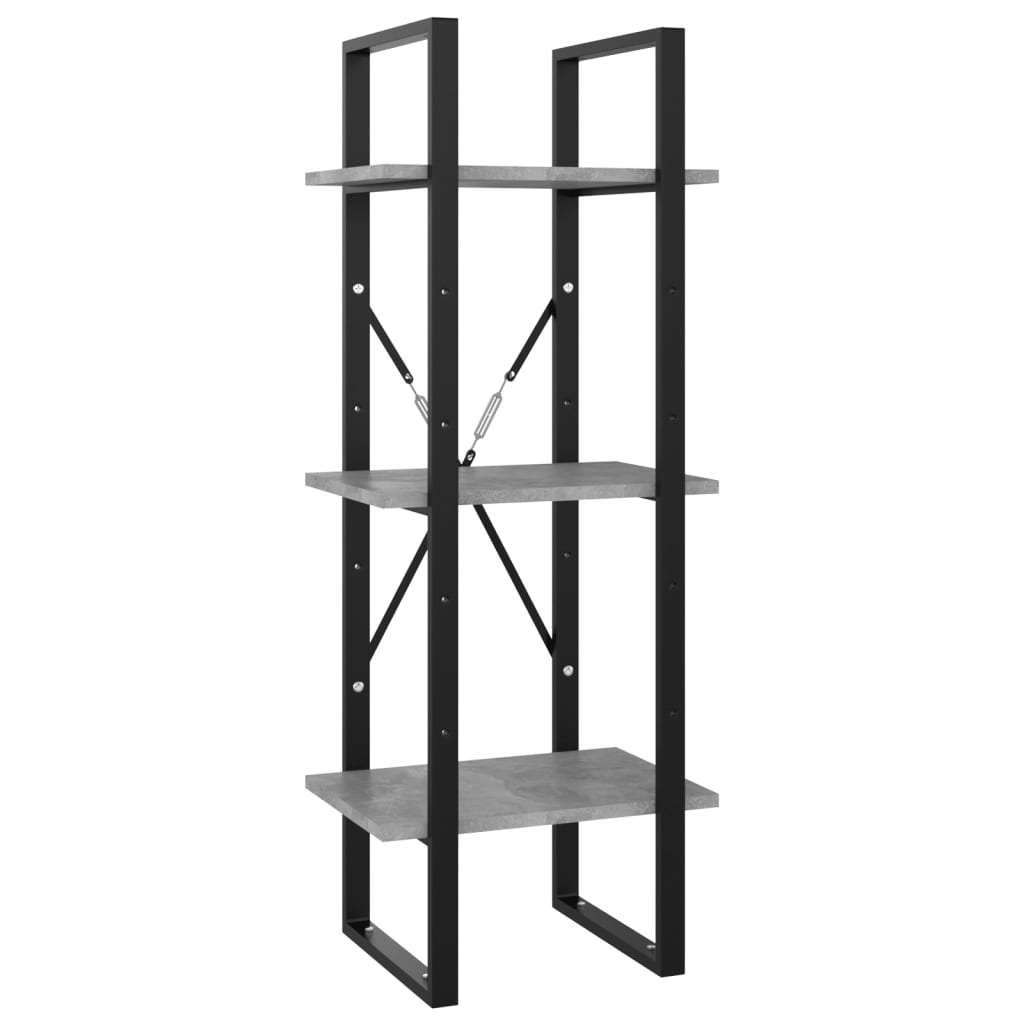 Etagère en bois gris et métal 40×100 (MARKETPLACE) – Image 3