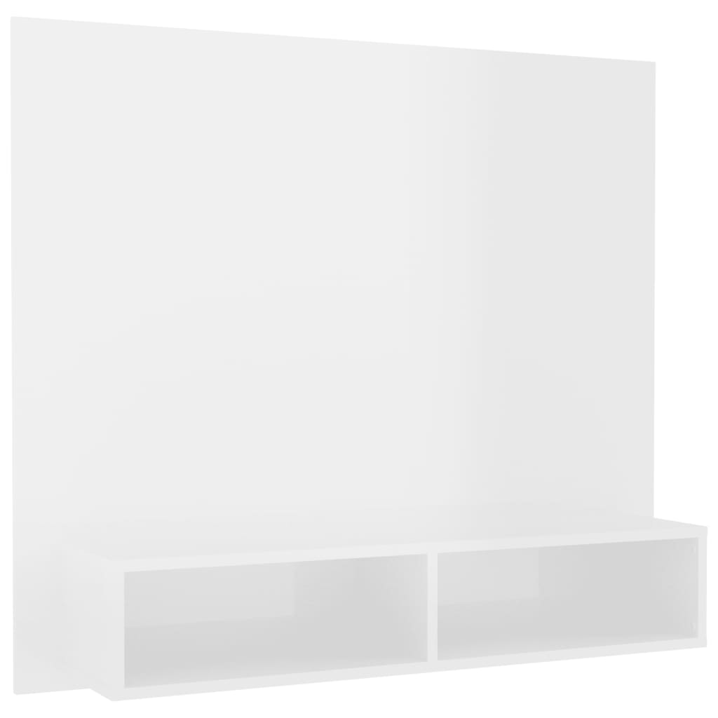 Meuble TV mural en bois blanc laqué 102×90 (MARKETPLACE) – Image 3