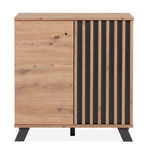 Commode 2 portes en bois L80 x P40 x H85cm – Fabriqué en Europe