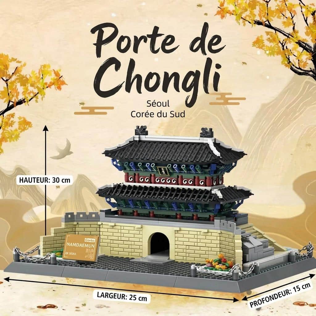 Maquette de la porte Namdaemun de Séoul à assembler en 900 pièces – Image 5