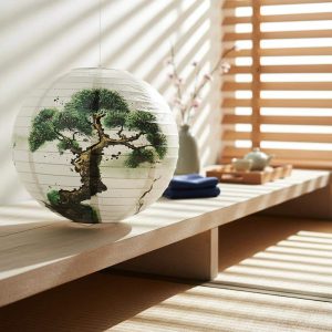 Abat Jour Japonais Papier Bonsaï Japonais