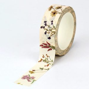Papier Washi Adhésif Fleurs Sauvages