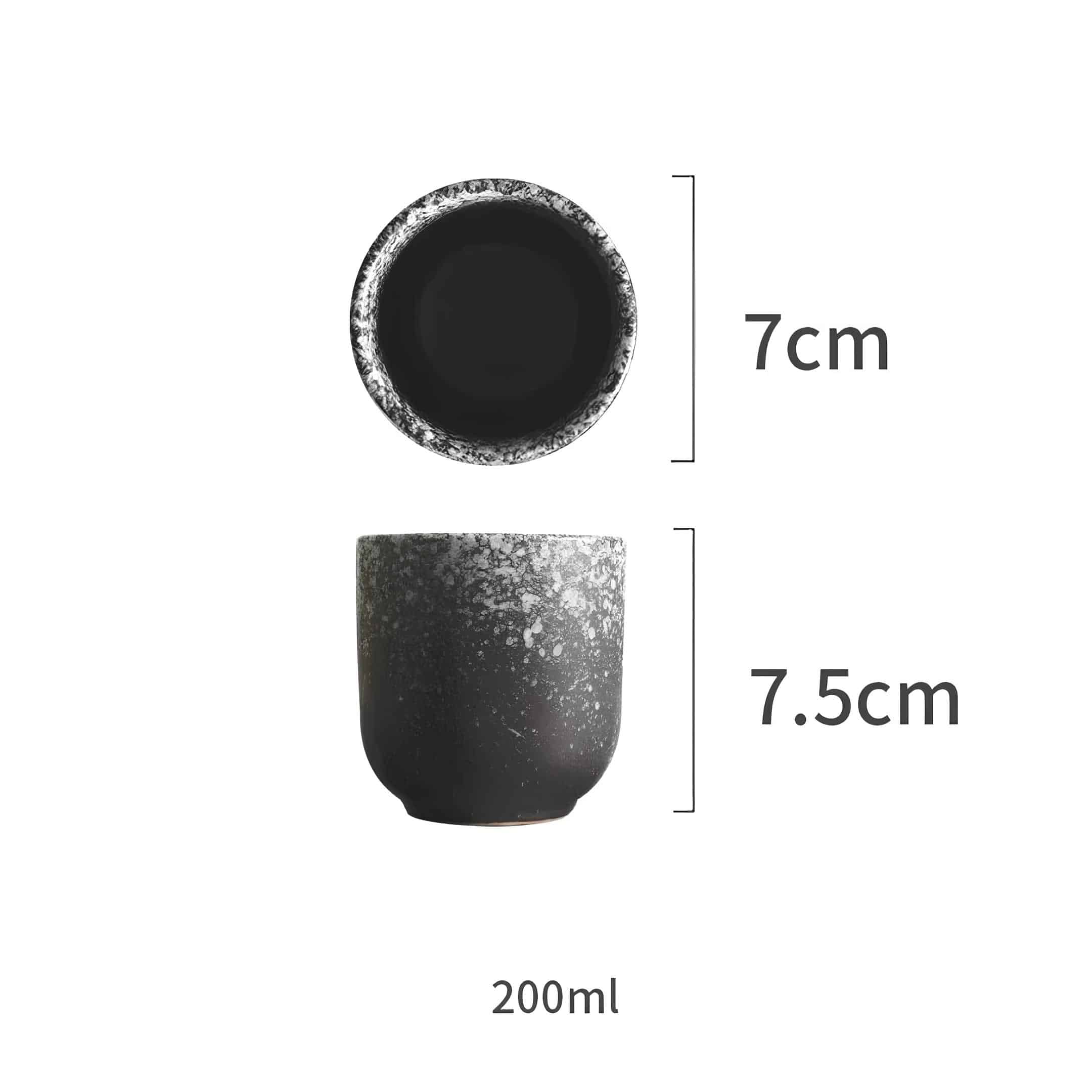 Tasse à Thé Japonaise Éclaboussures Blanches – Image 4
